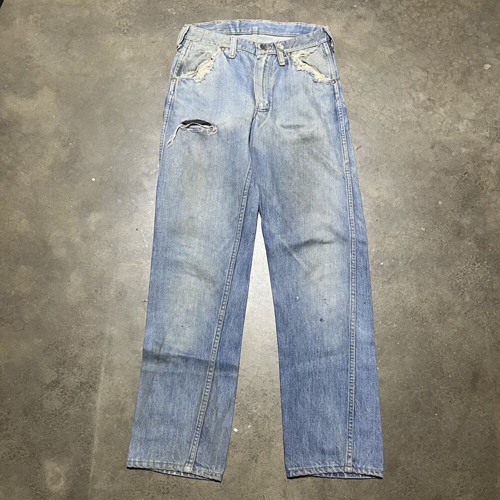 Vintage 60s Maverick Blue Bell Western Jeans 28x30